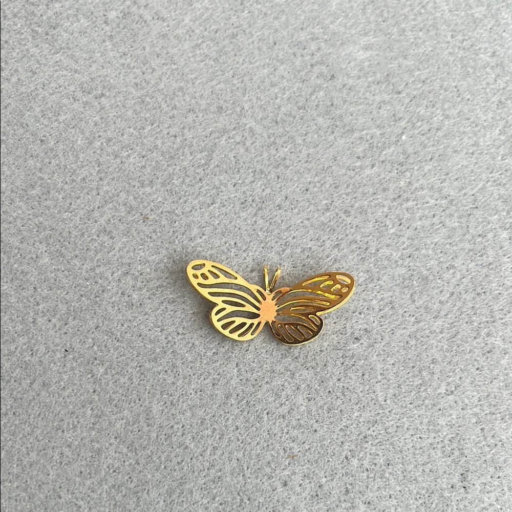 Delicate Gold Butterfly Pendant